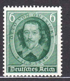 Історія та особистості История и личности ^/--/^ ZM Германия Рейх  1936 г MNH - Отто фон Герике- физик , инженер , философ ^_^^^ ZM Німеччина Рейх 1936 р MNH - Отто фон Геріке-фізик, інженер, філософ - фото фото фото