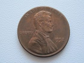 Обігові Обиходные ^/--/^ США 1 цент 1992 года 21502 ^_^^^ США 1 цент 1992 року 21502 - фото фото фото