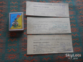 Інше Другое ^/--/^ Свидетельство про прививку . Польша . Бланк 1958 года  - 3 шт. ^_^^^ Свідоцтво про щеплення . Польща . Бланк 1958 року - 3 шт. - фото фото фото