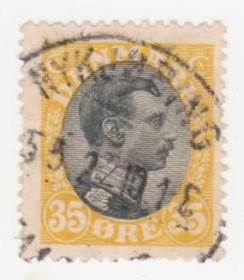 Скандинавія Скандинавия ^/--/^ Дания 1918 г..№ 106 гашеная ^_^^^ Данія 1918 р. No 106 гашена - фото фото фото