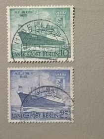 НДР, ФРН ГДР, ФРГ ^/--/^ Германия Берлин Транспорт Корабль 1955 ^_^^^ Німеччина Берлін Транспорт Корабель 1955 - фото фото фото