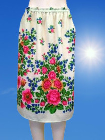 Спідниці Юбки ^/--/^ 2 /--/ XL-5 /--/ XL Юбка в цветы, шерсть 100%, шерстяная миди юбка, талия на резинке ^_^^^ Шерстяна спідниця на гумці, принт квіти універсальний розмір XL -3 /--/ XL, ПОТ 35-60. - фото фото фото