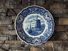 Інше Другое ^/--/^ Керамічна настінна тарілка / Delfts, Holland ^_^^^ Керамическая настенная тарелка / Delfts, Holland - фото фото фото