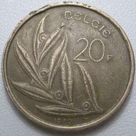 Бельгія Бельгия ^/--/^ Бельгія 20 франків 1982 року Belgie 42930 ^_^^^ Бельгия 20 франков 1982 года Belgie 42930 - фото фото фото
