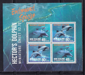 Фауна Фауна ^/--/^ Фауна  Новая Зеландия 1991 г MNH - блок - дельфины ^_^^^ Фауна Нова Зеландія 1991 р MNH - блок - дельфіни - фото фото фото
