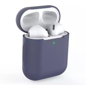 Навушники, гарнітури Наушники, гарнитуры ^/--/^ Чехол для наушников Apple Airpods 1 / 2 Темно синий ^_^^^ Чехол для навушників Apple Airpods 1 / 2 Темно синій - фото фото фото