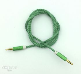 Кабелі Кабели ^/--/^ Кабель AUX A-002 плетенный круглый Green (тех. упаковка) ^_^^^ Кабель AUX A-002 плетений круглий Green (тих. упаковка) - фото фото фото