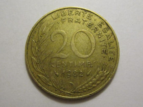 Франція Франция ^/--/^ Франция 20 сантимов 1982 года 3 /--/ П /--/ 1045 ^_^^^ Франція 20 сантимів 1982 3 /--/ П /--/ 1045 - фото фото фото