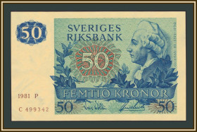 Скандинавія Скандинавия ^/--/^ Швеция 50 крон 1981 P-53  (53 /--/ с.3) UNC ^_^^^ Швеція 50 крон 1981 P-53 (53 /--/ с.3) UNC - фото фото фото