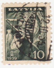 Балтійські країни Балтийские страны ^/--/^ Латвия 1939 г. №  231 гашеная ^_^^^ Латвія 1939 р. No 231 гашена - фото фото фото