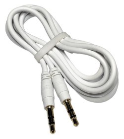 Кабелі Кабели ^/--/^ Кабель аудіо AUX стерео шнур 3-pin TRS 3.5 мм mini-jack 1 м білий ^_^^^ Кабель аудио AUX стерео шнур 3-pin TRS 3. 5 мм mini-jack 1 м белый - фото фото фото