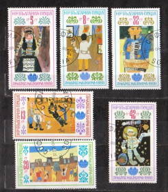 Мистецтво Искусство ^/--/^ Дитячі малюнки = БОЛГАРІЯ = 1988 р. = гаш. + ^_^^^ Детские рисунки = БОЛГАРИЯ = 1988 г. = гаш. + + - фото фото фото