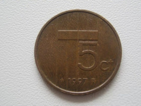 Нідерланди Нидерланды ^/--/^ Нидерланды 5 центов 1997 года 26497 ^_^^^ Нідерланди 5 центів 1997 року 26497 - фото фото фото