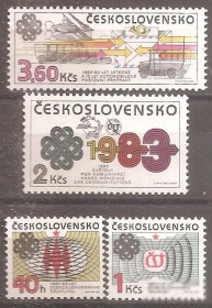 Чехословаччина Чехословакия ^/--/^ Чехословакия 1983 Sc.2450-53 ** ПОЛНАЯ серия ^_^^^ Чехословаччина 1983 Sc.2450-53 ** Повна серія - фото фото фото