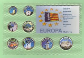 Іспанія Испания ^/--/^ Набор цветных евромонет ИСПАНИЯ - Mallorca - Palma da Mallorca - Пальма-де-Майорка RRR RAR ^_^^^ Набір кольорових євромонет Іспання - Mallorca - Palma da Mallorca - Пальма-де-Майорка RRR RAR - фото фото фото