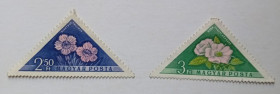 Угорщина Венгрия ^/--/^ Венгрия 1958 Цветы, 2 марки, MH ^_^^^ Угорщина 1958 Квіти, 2 марки, MH - фото фото фото