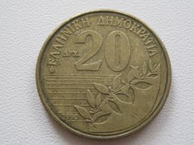 Греція Греция ^/--/^ Греция 20 драхм 1990 года #19240 ^_^^^ Греція 20 драхм 1990 #19240 - фото фото фото