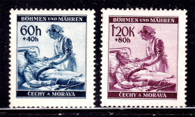 Історія та особистості История и личности ^/--/^ Богемия и Моравия 1942 г MLH - КРАСНЫЙ КРЕСТ ^_^^^ Богемія і Моравія 1942 р MNH - Червоний Кріст - фото фото фото