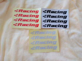 Наліпки, емблеми Наклейки, эмблемы ^/--/^ Наклейки на ручки Racing Черная,Красная,Белая светоотражающая 4 шт ^_^^^ Наклейки на ручки Racing Чорна, Червона, Біла світловідбивна 4 шт - фото фото фото