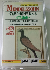Касети Кассеты ^/--/^ MENDELSSOHN / Philharmonia Orchestra – Mendelssohn Symphony No.4. Cassette US - фото фото фото