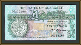 Інші країни Другие страны ^/--/^ Гернси 1 фунт 1980-1989 P-48  (48 /--/ b) UNC ^_^^^ Гернсі 1 фунт 1980-1989 P-48 (48 /--/ b) UNC - фото фото фото