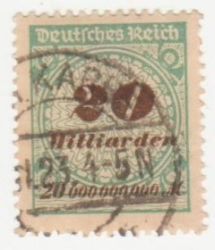 Веймарська республіка Веймарская республика ^/--/^ Германия   ( Рейх) 1923 г. №  327  гашеная ^_^^^ Німеччина (Рейх) 1923 р. No 327 гашена - фото фото фото