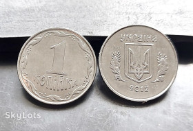 Обігові Обиходные ^/--/^ MN Україна 1 копійка 2012 р., до 50 шт. ^_^^^ MN Украина 1 копейка 2012 г., до 50 шт. - фото фото фото