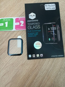 Плівки для екранів Пленки для экранов ^/--/^ Защитное стекло Full Glue Apple Watch 44 /--/ mm чёрное ^_^^^ Full Glue Apple Watch 44 /--/ mm чорне - фото фото фото