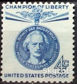 Північна Америка Северная Америка ^/--/^ США 1960 Падеревский Польша Mi 789 MNH ^_^^^ США 1960 Падеревський Польща Mi 789 MNH - фото фото фото