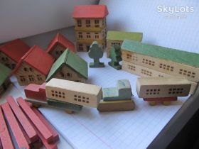 Інше Другое ^/--/^ "Строим поселок" конструктор 40-50-ых гг. Редкость. ^_^^^ " Будуємо селище" конструктор 40-50-их рр.. Рідкісність. - фото фото фото