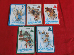 Календарі Календари ^/--/^ Календарики. Аерофлот - олімпіада. 1980 /--/ р. ^_^^^ Календарики. Аэрофлот - олимпиада. 1980 /--/ г. - фото фото фото
