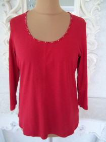 Кофти Кофты ^/--/^ Prom              ( 48 р ) Marks Spencer Женская красная кофта  трикотажная  Б / У ^_^^^ Marks Spencer Жіноча червона кофта трикотажна Б / У - фото фото фото