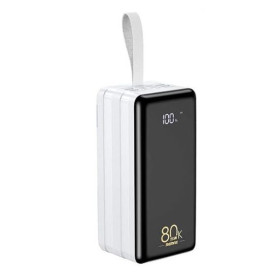 Зовнішні акумулятори (Power Bank) Внешние аккумуляторы (Power Bank) ^/--/^ Повербанка / Power Bank REMAX RPP-291 Chinen Series 80000 /--/ mAh 20 /--/ W+22.5 /--/ W PD+QC with LED Light Белая ^_^^^ Power Bank REMAX RPP-291 Chinen Series 80000 /--/ mAh 20 /--/ W+22.5 /--/ W PD+QC with LED Light Біла - фото фото фото