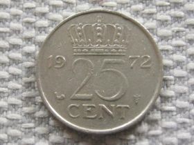 Нідерланди Нидерланды ^/--/^ Нидерланды 25 центов 1972 года #4005 ^_^^^ Нідерланди 25 центів 1972 року #4005 - фото фото фото