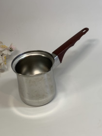 Кавомолки, кавові машини, турки Кофемолки, кофеварки, турки ^/--/^ Кавник   (турка/джезва) з нержавіючої сталі - 300 мл   (Н /--/ 8287) - фото фото фото