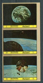 Освоєння космосу Освоение космоса ^/--/^ Манама Manama  img 100 Mi 1067-1069 /--/ B Space Research set of 3. MNH ^_^^^ Манама img 100 Mi 1067-1069 /--/ B Space Research set of 3. MNH - фото фото фото
