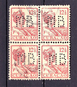 Острівні держави Островные государства ^/--/^ Кюрасао  1922 г - гаш -  парусники - квартблок ^_^^^ Кюрасао 1922 - гаш - вітрильники - квартблок - фото фото фото