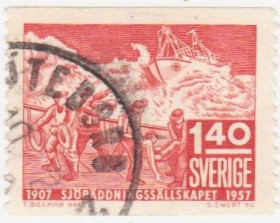 Скандинавія Скандинавия ^/--/^ Швеция 1957 г. № 424 гашеная ^_^^^ Швеція 1957 р. No 424 гашена - фото фото фото