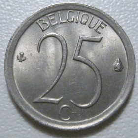 Бельгія Бельгия ^/--/^ Бельгія 25 сантимів 1974 року Belgique 42388 ^_^^^ Бельгия 25 сантимов 1974 года Belgique 42388 - фото фото фото
