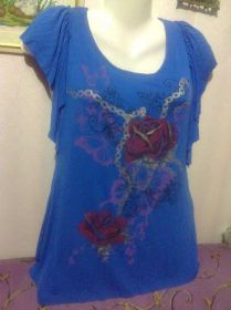 Футболки Футболки ^/--/^ Футболка со стразами (L/XL) ^_^^^ Футболка зі стразами (L/XL) - фото фото фото