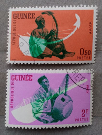 Гвінея Гвинея ^/--/^ Гвинея 1962 г - Музыкальные инструменты ^_^^^ 1962 — Музичні інструменти - фото фото фото