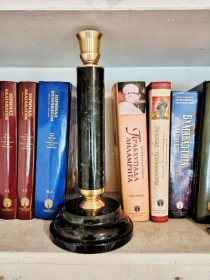 Підсвічники Подсвечники ^/--/^ Винтажный подсвечник. Камень Лабрадорит латунь ручная работа. ^_^^^ Вінтажний підсвічник. Камінь Лабрадорит латунь ручна робота. - фото фото фото
