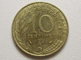 Франція Франция ^/--/^ Франция 10 сантимов 1998 года 38242 ^_^^^ Франція 10 сантимів 1998 року 38242 - фото фото фото