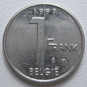 Бельгія Бельгия ^/--/^ Бельгія 1 франк 1997 року Belgie 42818 ^_^^^ Бельгия 1 франк 1997 года Belgie 42818 - фото фото фото