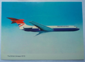 Іноземні Иностранные ^/--/^ Открытка Самолет British Airways VC /--/ 10  (Great Britain) ^_^^^ Літак British Airways VC /--/ 10 (Great Britain) - фото фото фото