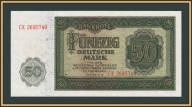 Німеччина Германия ^/--/^ Германия  (ГДР) 50 марок 1948 P-14  (14 /--/ b) UNC ^_^^^ Німеччина (НДР) 50 марок 1948 P-14 (14 /--/ b) UNC - фото фото фото