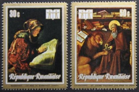Інше Другое ^/--/^ Руанда Живопись Рембрандт 1973 ^_^^^ Руанда Живопис Рембрандт 1973 - фото фото фото