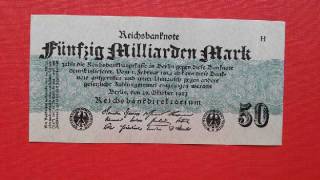 Німеччина Германия ^/--/^ Германия 50 Milliarden Mark 1923 Ro.122 /--/ b FZ:H UNC! ^_^^^ Німеччина 50 Milliarden Mark 1923 Ro.122 /--/ b FZ:H UNC! - фото фото фото