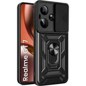 Чохли, бампера Чехлы, бампера ^/--/^ Чохол Fiji Camera Defence для Realme GT 7 /--/ T / GT 7 бампер із захистом камери та підставкою Black ^_^^^ Чехол Fiji Camera Defence для Realme GT 7 /--/ T / GT 7 бампер с защитой камеры и подставкой Black - фото фото фото