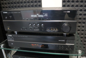 Магнитофони Магнитофоны ^/--/^ Стойка Ресивер усилитель Yamaha RX-V /--/ 367 /HDMI/3 /--/ D/ЦАП/Dolby/DTS&amp;#92;130 Вт/канал и проигрыватель YAMAHA - фото фото фото